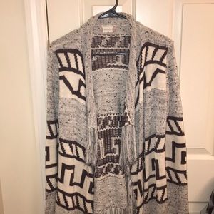Aztec print cardigan